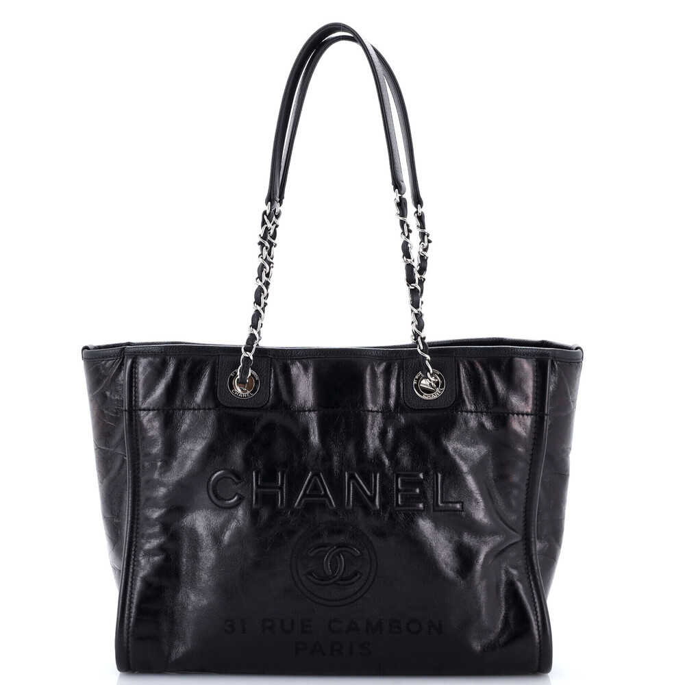 Chanel Small Deauville Tote Glazed Calfskin